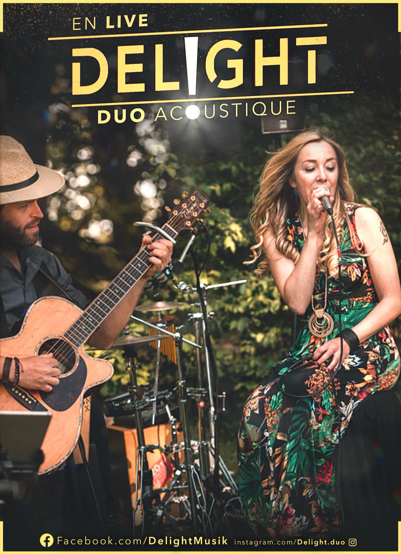 Affiche Delight en live 2021 (sans dates)