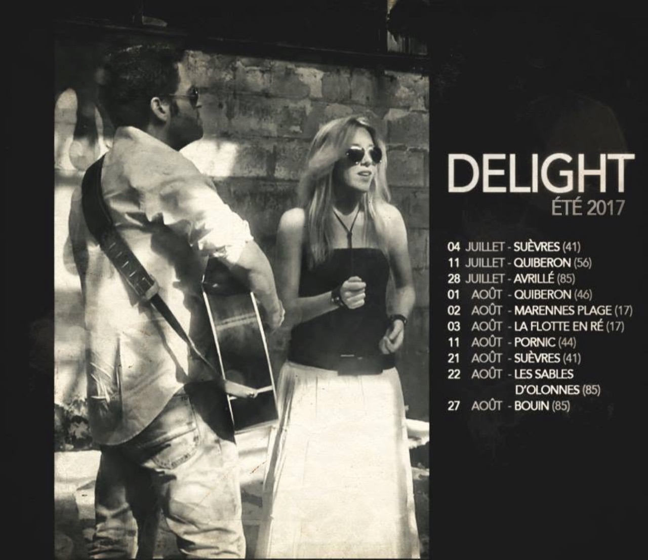 Affiche Delight, été 2017, avec les dates